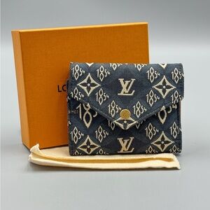 Louis Vuitton 1854 Blue Canvas Victorian Wallet